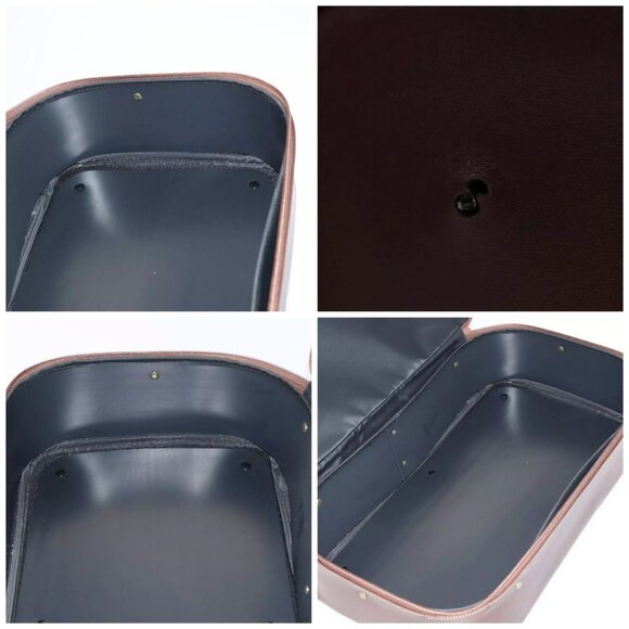 Burberrys Nova Check Boston Bag PVC Leather Beige Auth - Picture 15 of 16